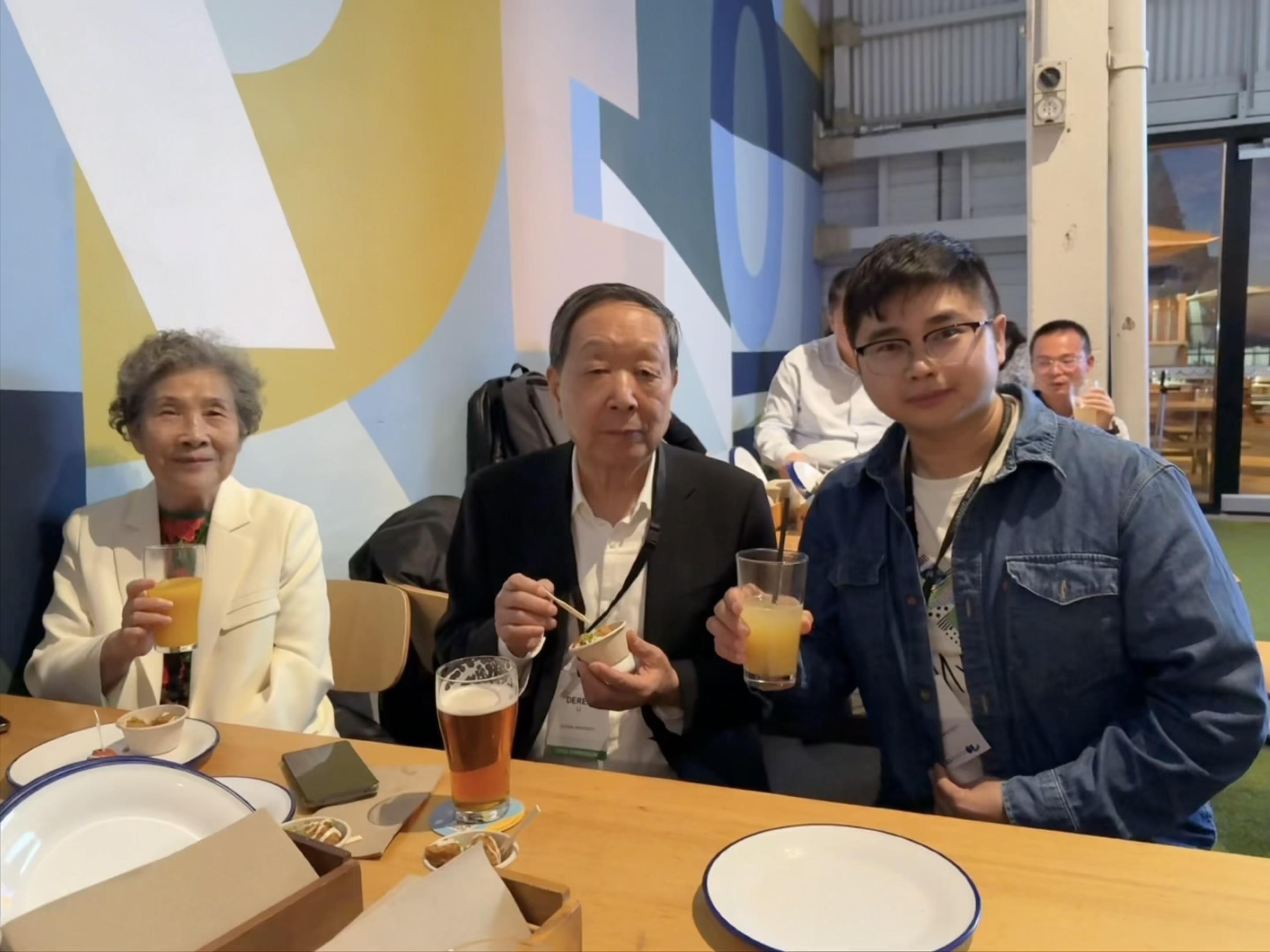 With Academician Deren Li and Mrs. Li in 2024
