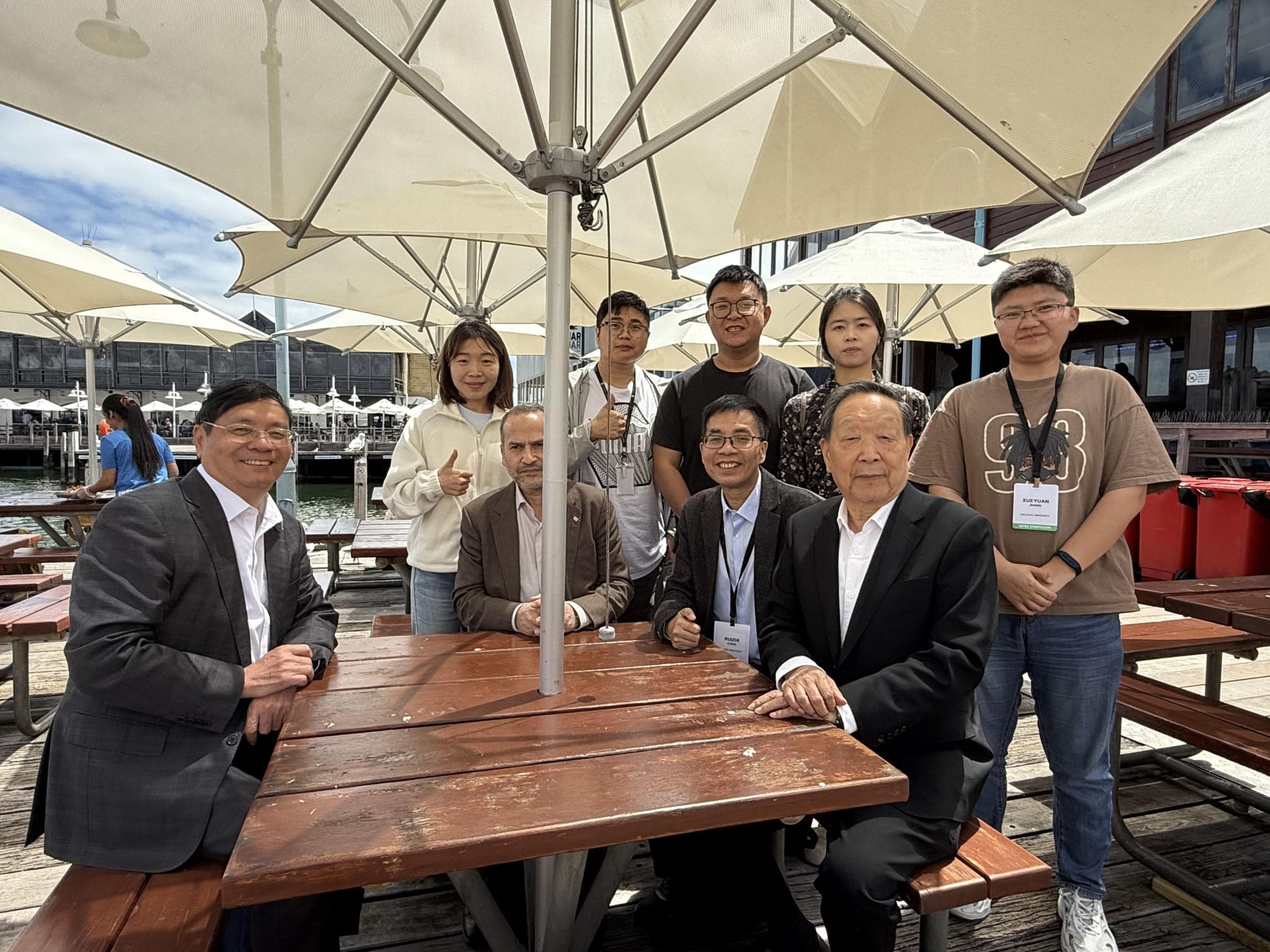 With Academicians Deren Li, Jianya Gong, and Ruizhi Chen in 2024