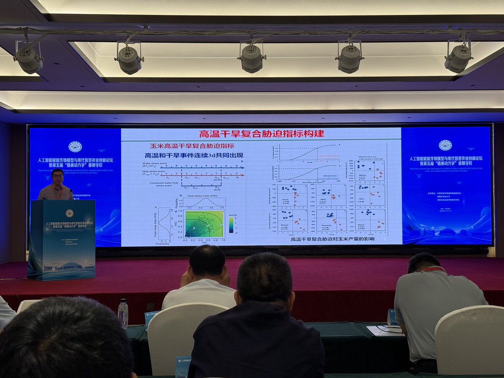 A technical presentation during the crop modelling forum