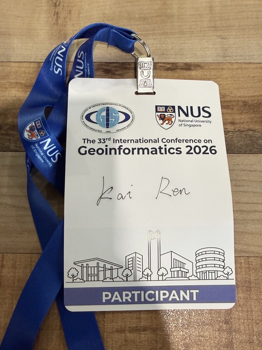 Kai Ren's participant badge for Geoinformatics 2026